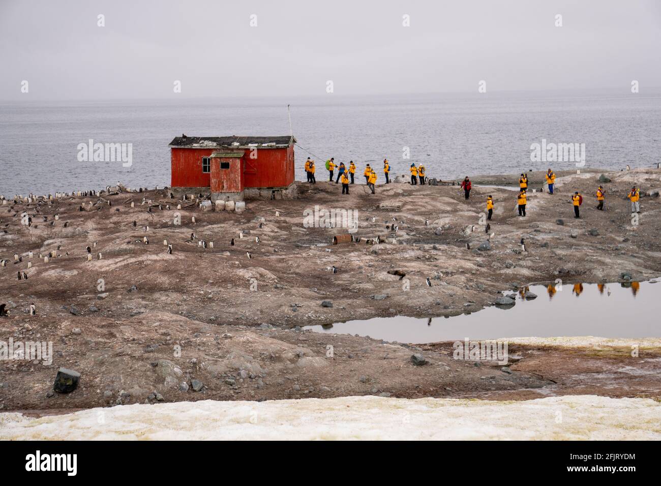 Argentinean Antarctic research station. Station Primavera (64º09'S 60º58'W). Located on Danco Coast, Gerlache Strait. Operational on March 8, 1977 Stock Photo