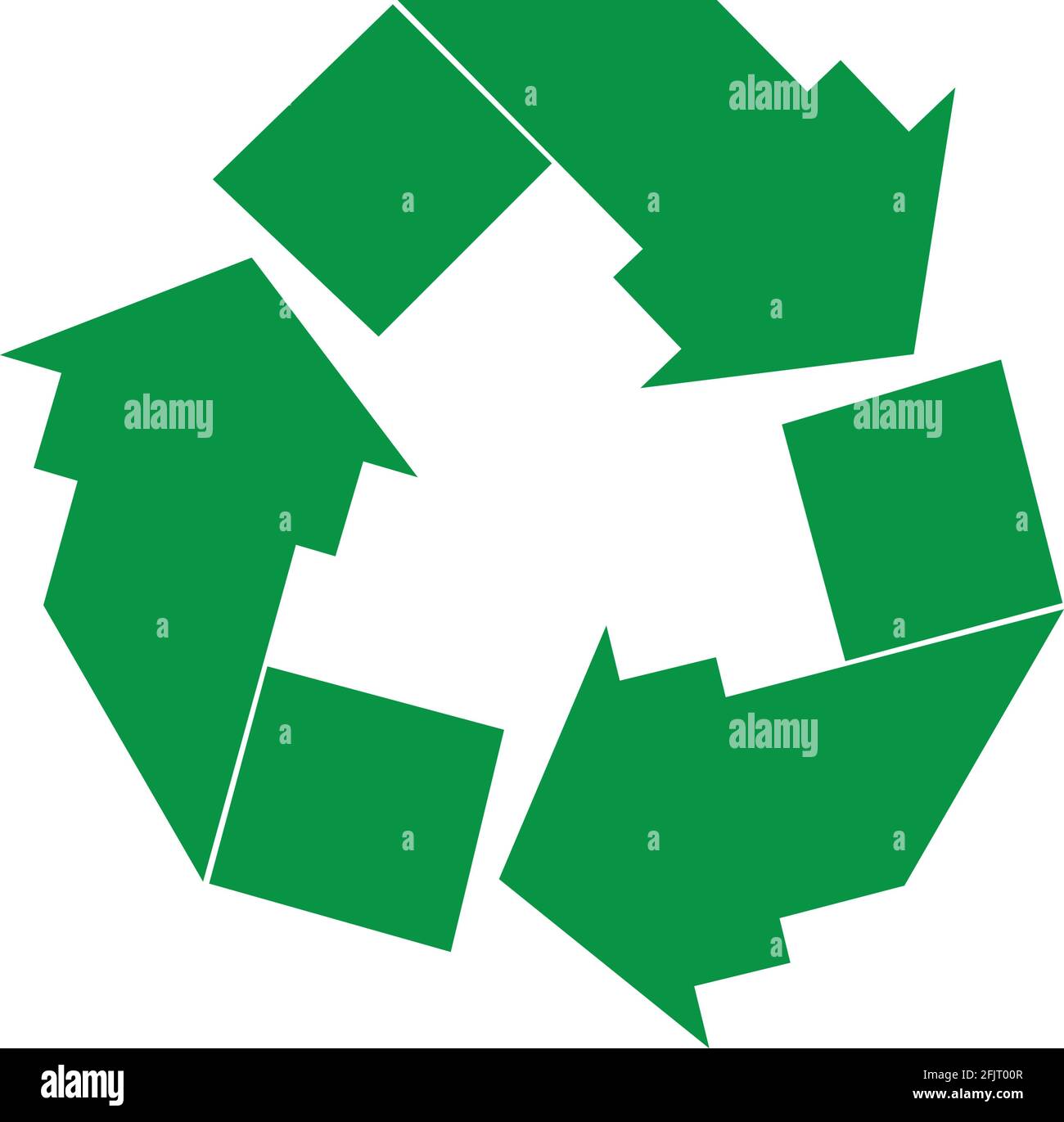 green arrow recycle logo vector icon template Stock Vector Image & Art ...