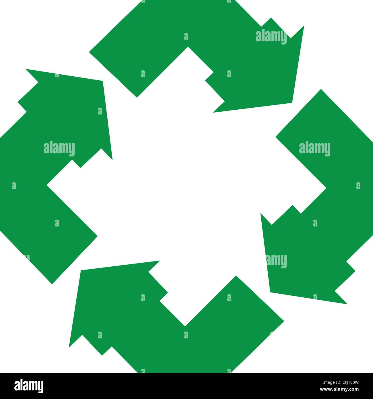 green arrow recycle logo vector icon template Stock Vector Image & Art ...