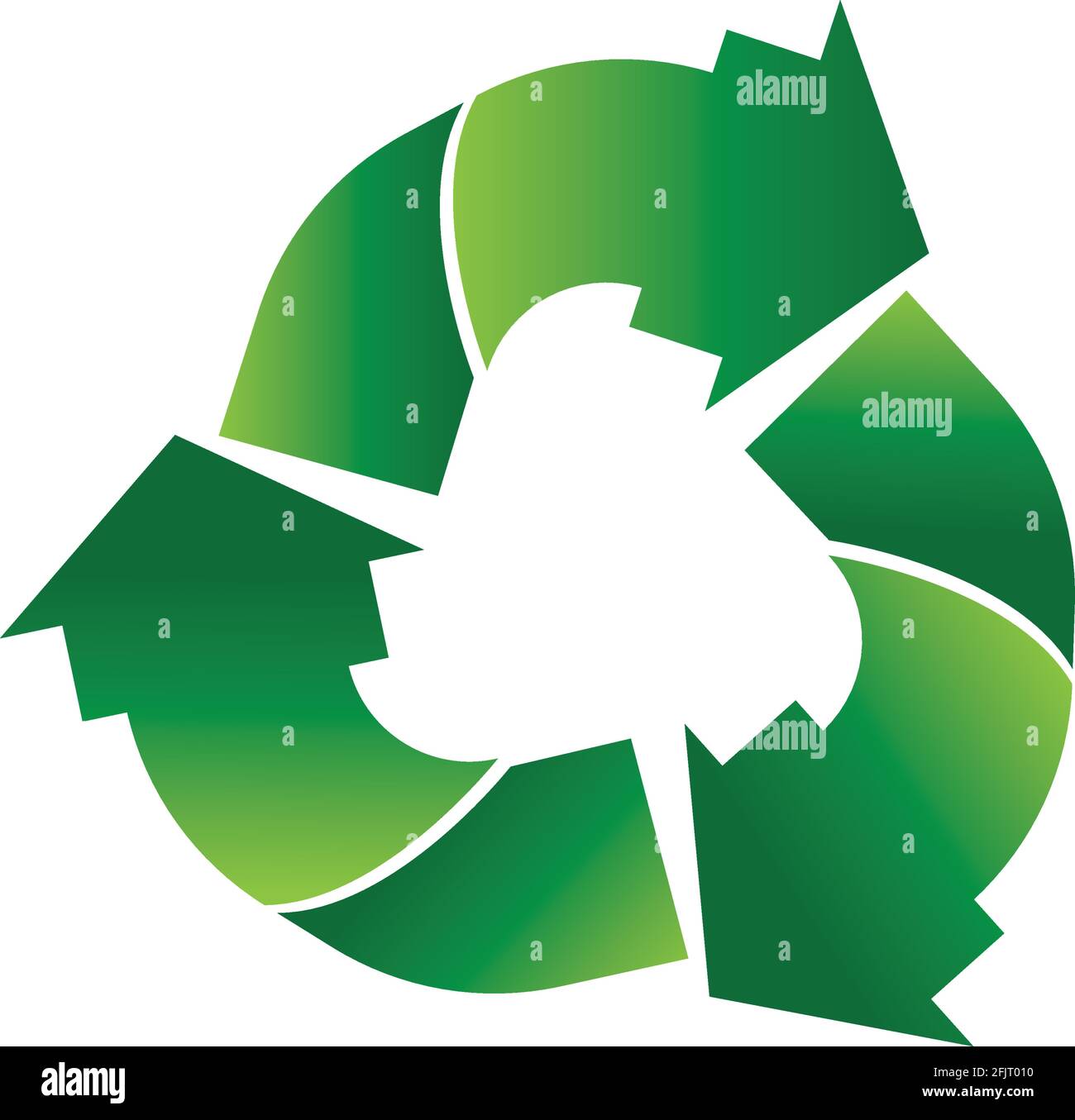 green arrow recycle logo vector icon template Stock Vector