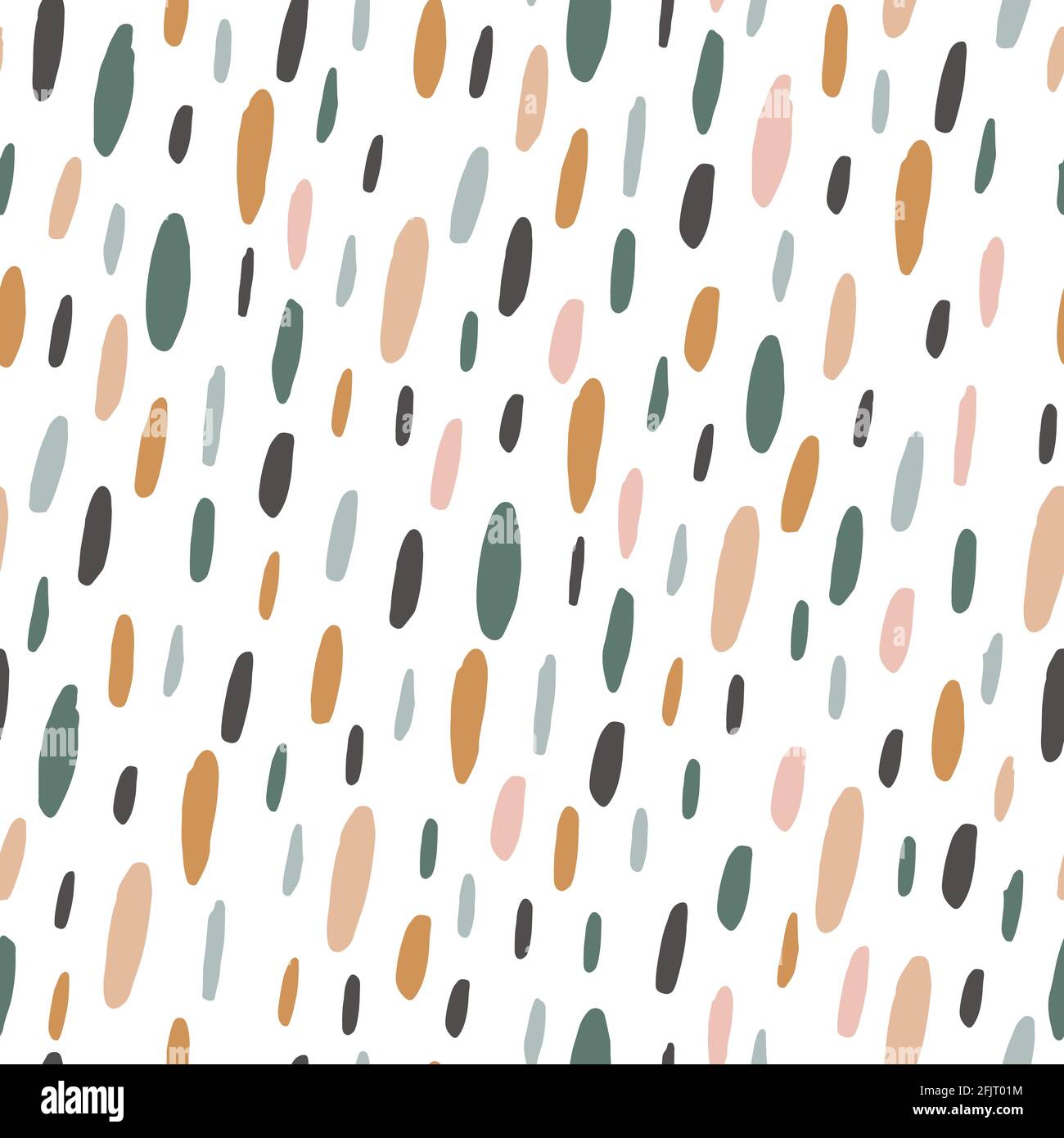 Seamless abstract pattern with hand drawn elements Stock Vector