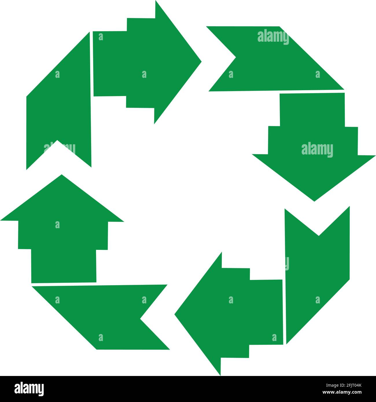 green arrow recycle logo vector icon template Stock Vector Image & Art ...