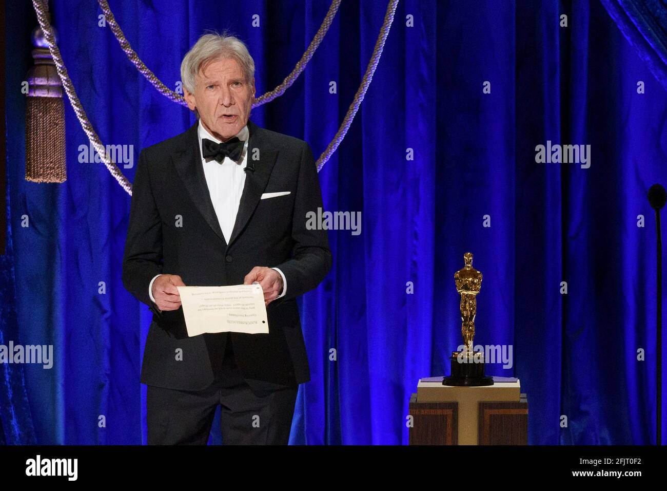Harrison Ford presents the Oscar® for Film Editing during the live ABC