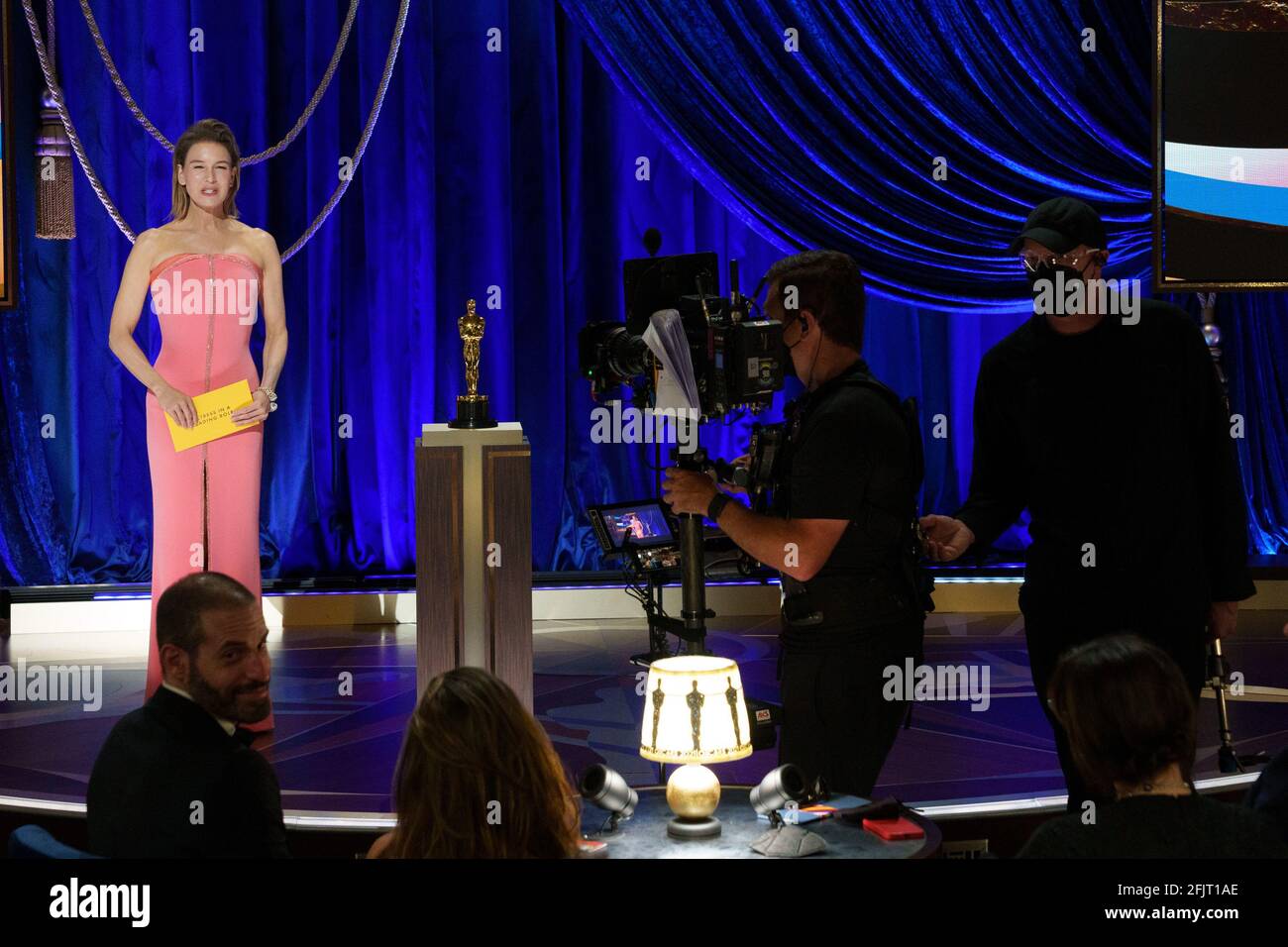 Los Angeles Usa 25th Apr 21 Renee Zellweger Presents The Oscar For Actress In A Leading Role During The Live Abc Telecast Of The 93rd Oscars At Union Station In Los Angeles