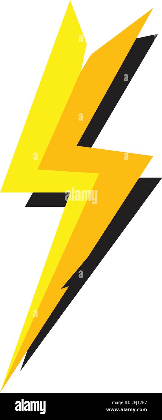 lightning thunderbolt electricity logo design template Stock Vector ...