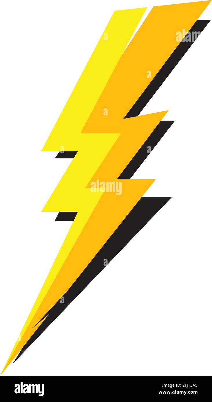 lightning thunderbolt electricity logo design template Stock Vector