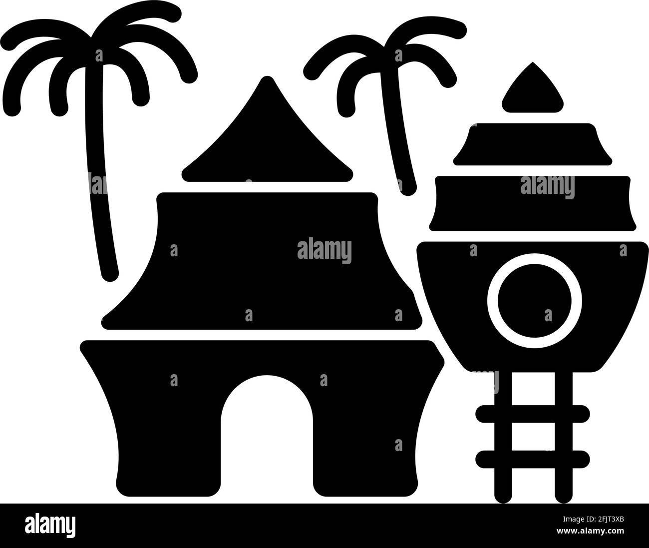 Nomadic resort black glyph icon Stock Vector Image & Art - Alamy