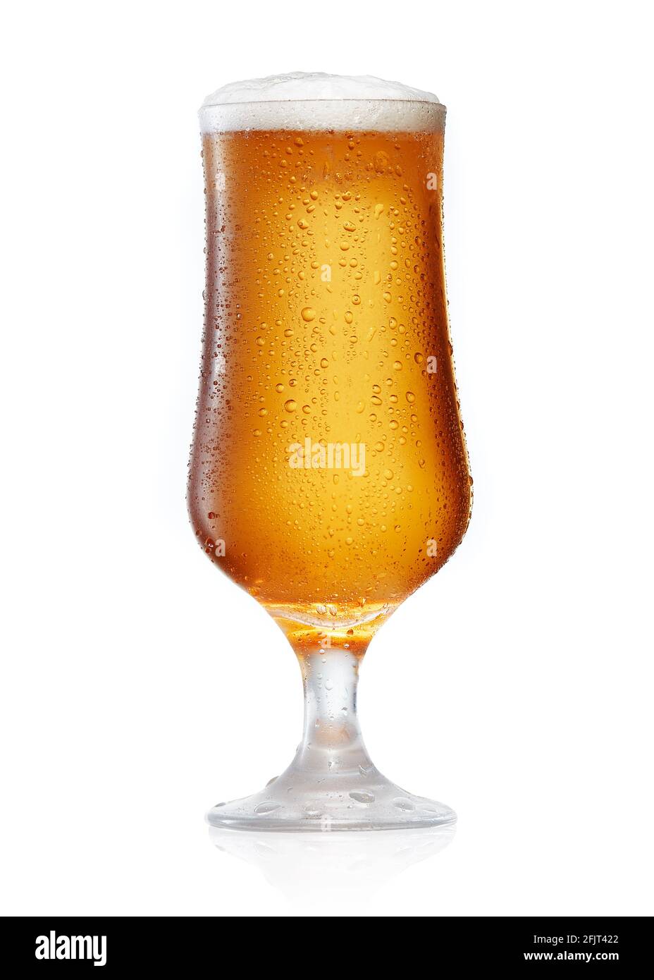 Cold beer in an ale glass Stock Photo
