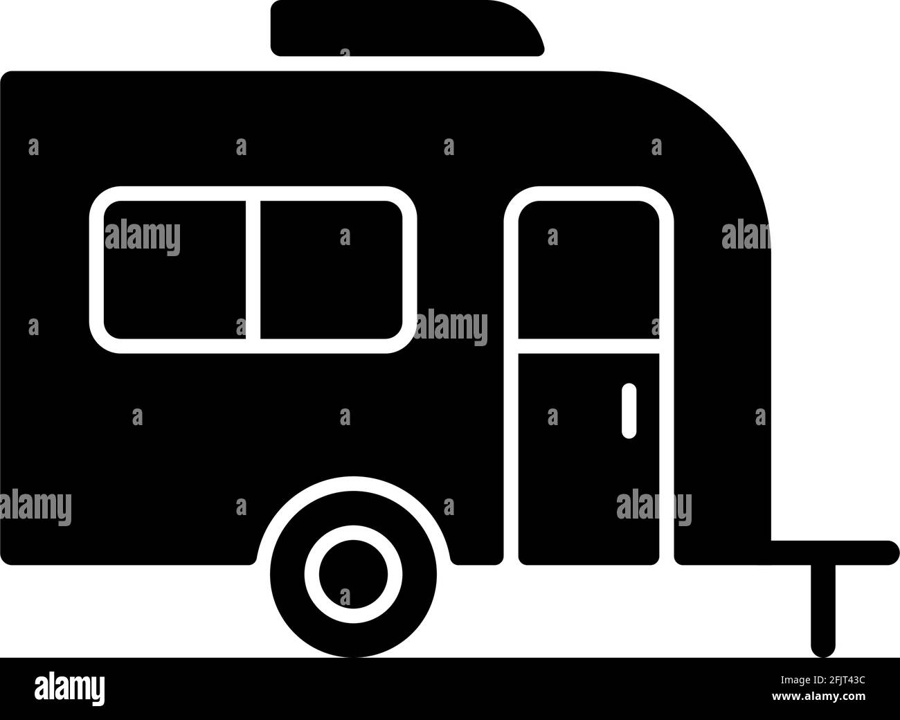 Caravan black glyph icon Stock Vector Image & Art - Alamy