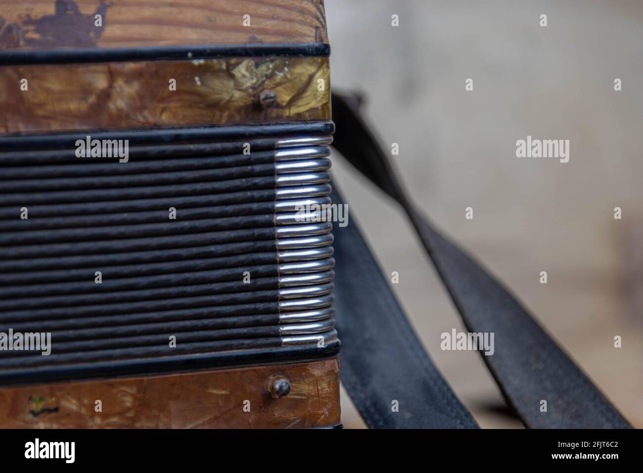 Old and small 120 bass accordion for students. Musical instrument