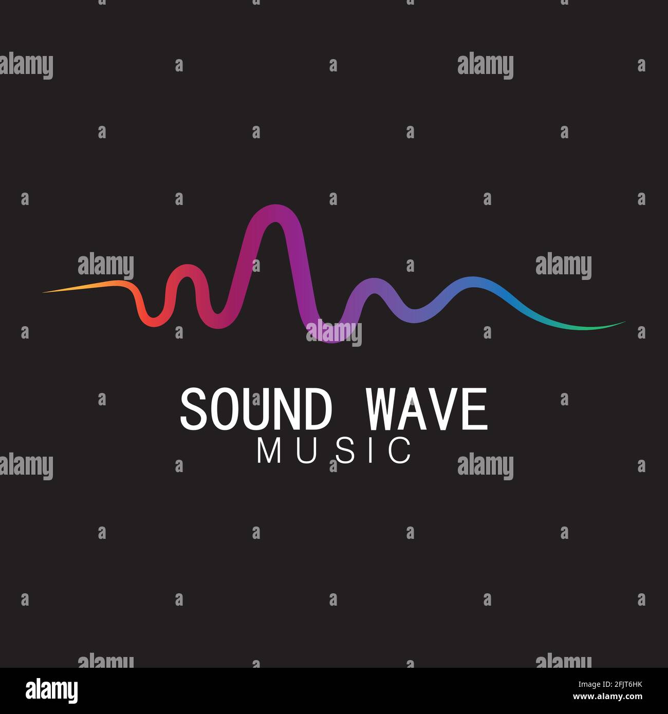 Sound waves vector illustration design template Stock Vector Image ...