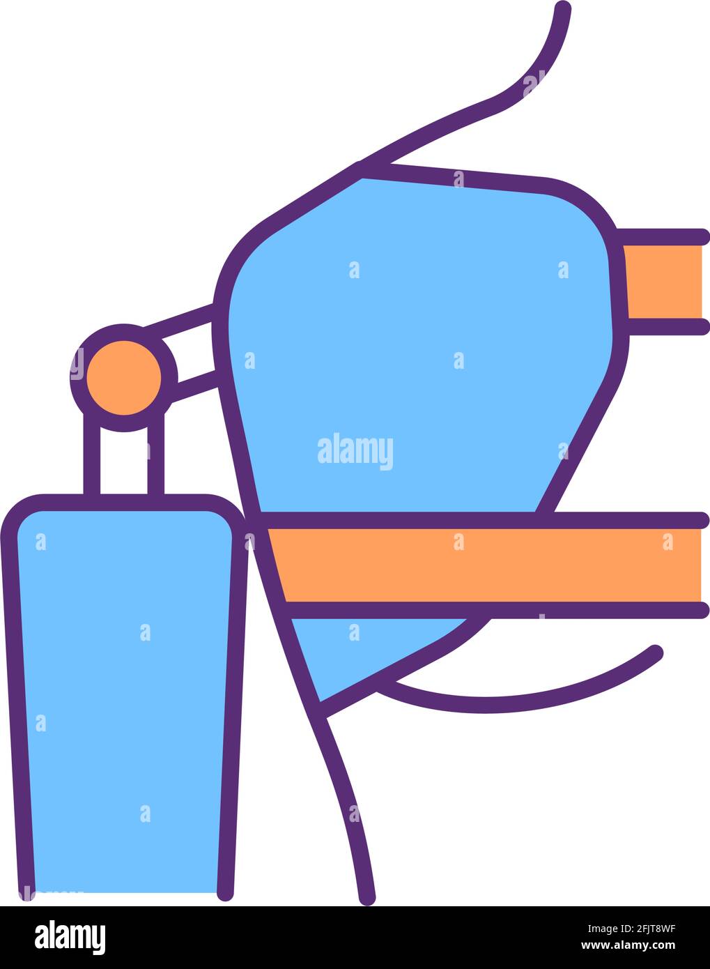 Shoulder prosthesis RGB color icon Stock Vector