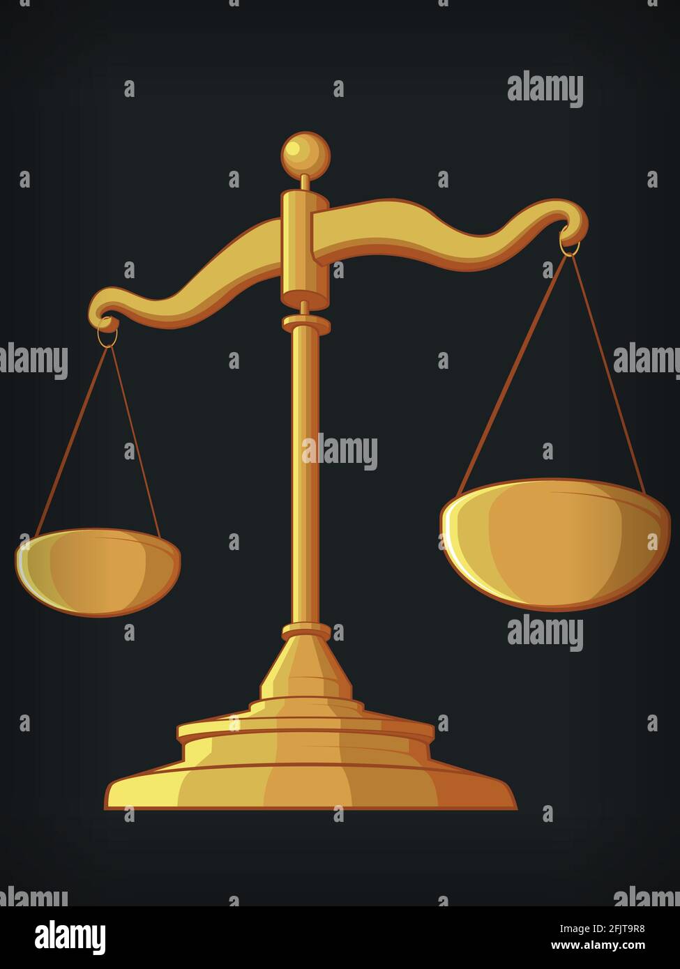 Justice Scale Court Impartiality Law Symbol Cartoon Vector Drawing Stock Vector