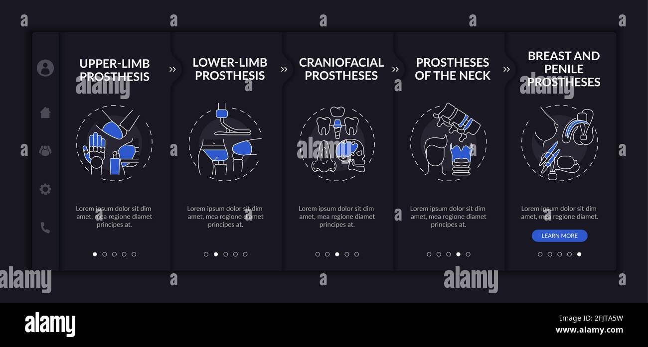 Artificial extremities onboarding vector template Stock Vector