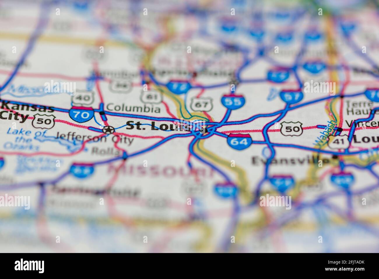 St Louis USA And Surrounding Areas Shown On A Road Map Or Geography Map St Louis Usa And Surrounding Areas Shown On A Road Map Or Geography Map 2FJTADK