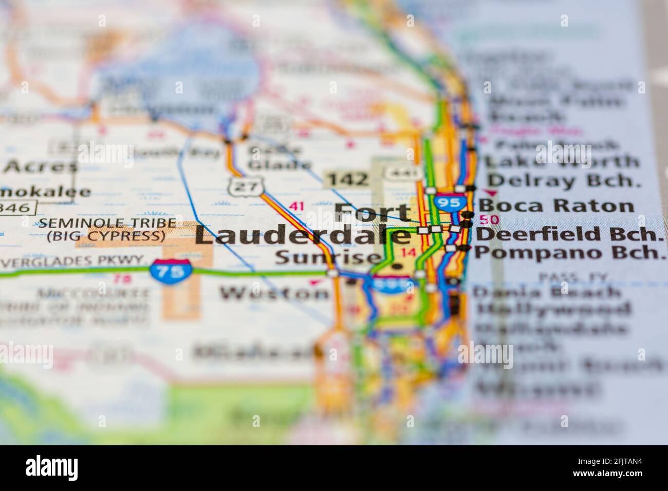 Fort lauderdale on a map hires stock photography and images Alamy