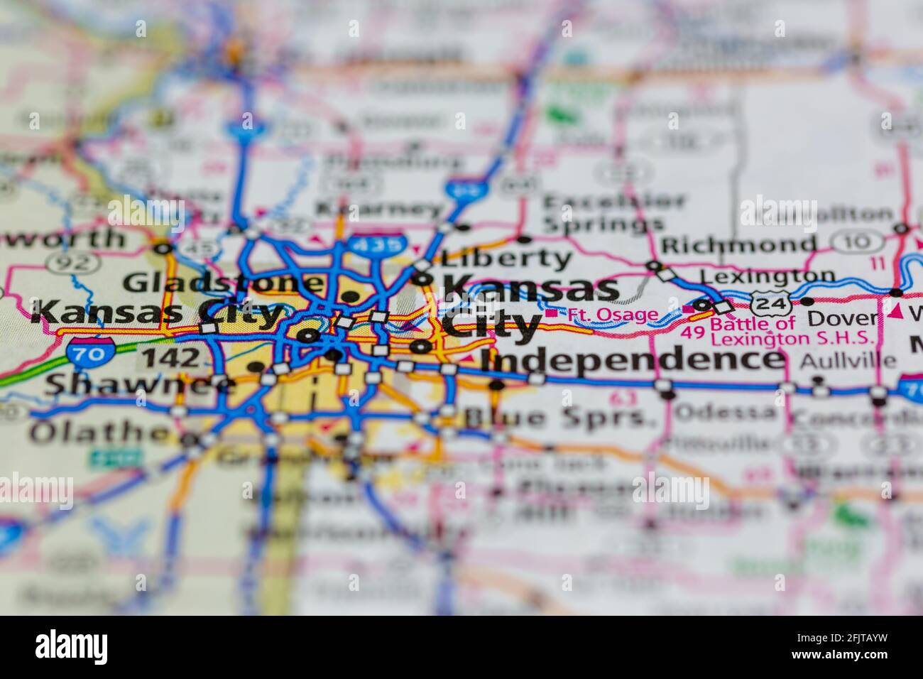 Google Map of Kansas City, Missouri, USA - Nations Online Project