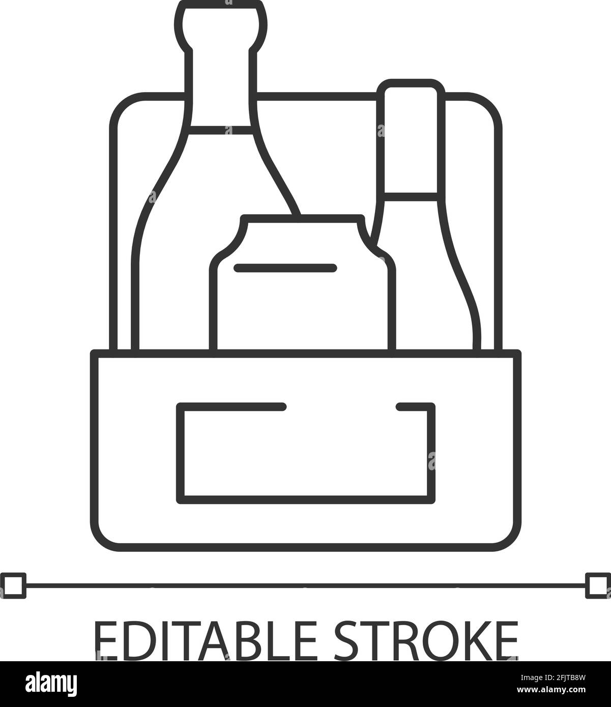 Alcoholic drink to go linear icon Stock Vector Image & Art Alamy