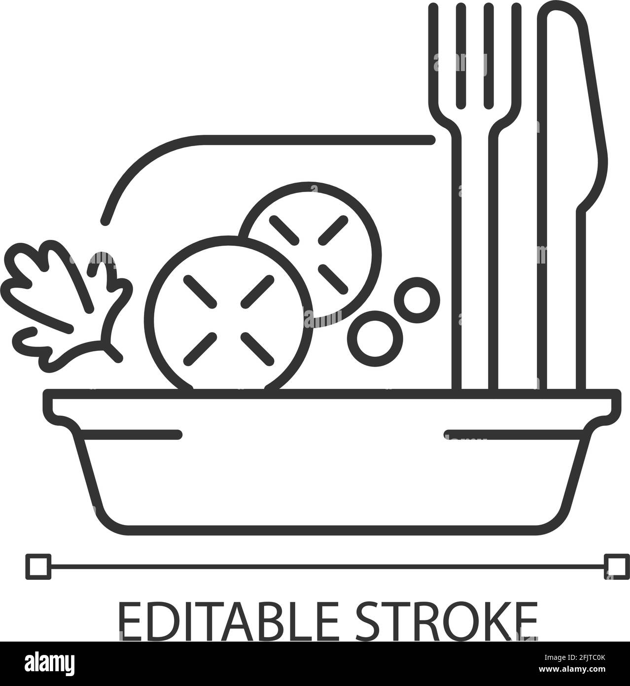 Takeaway salads linear icon Stock Vector Image & Art - Alamy