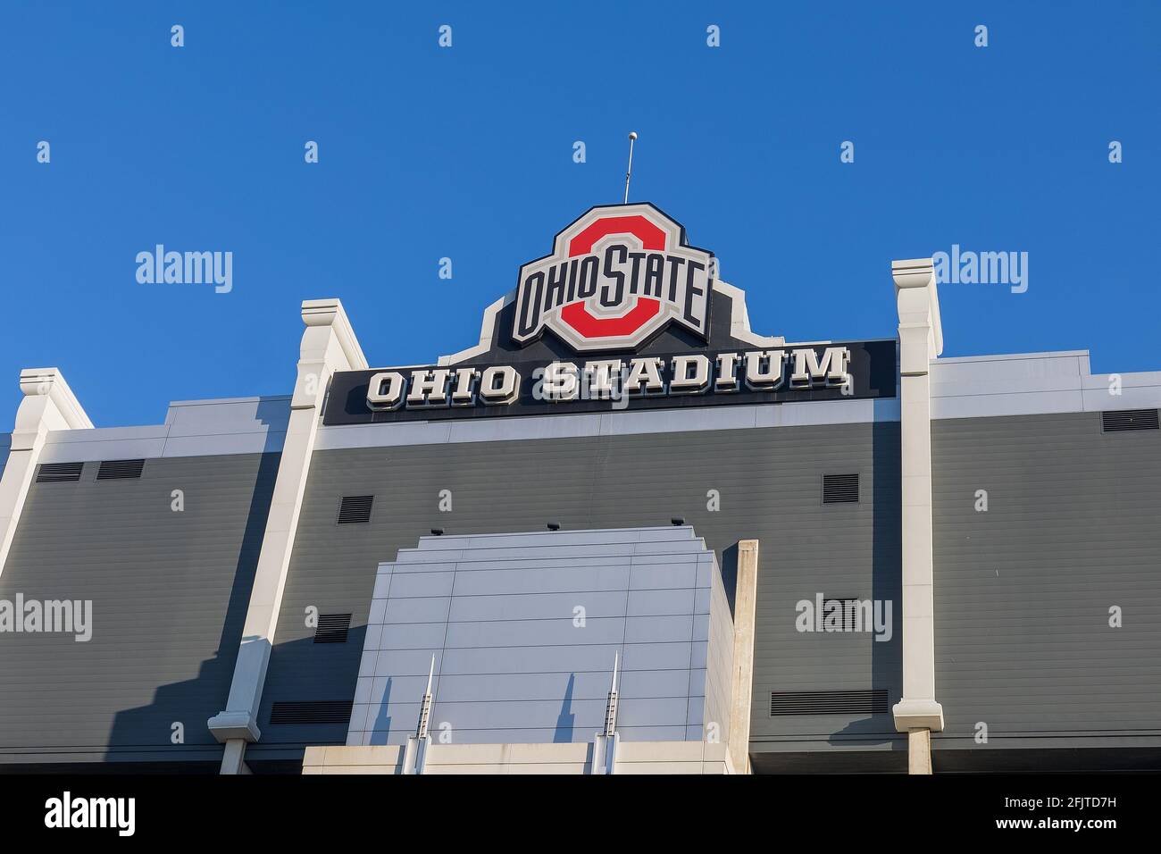 COLUMBUS, OH, USA - NOVEMBER 7:  Ohio Stadium ('The Shoe') on November 7, 2020 at Ohio State University in Columbus, Ohio. Stock Photo