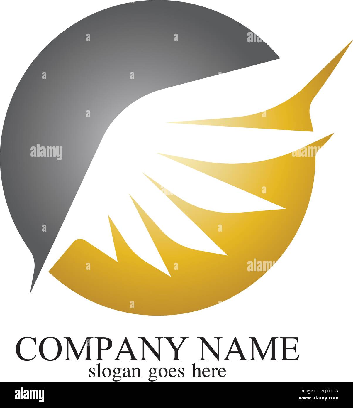 wings gold logo vector illustration template-vector Stock Vector Image ...
