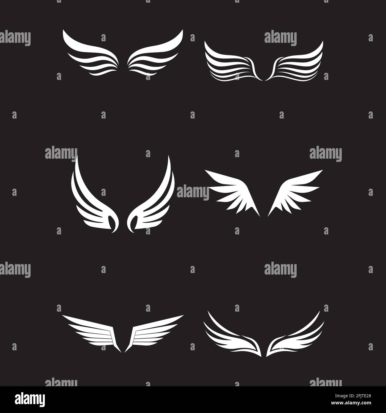 wings gold logo vector illustration template-vector Stock Vector Image ...