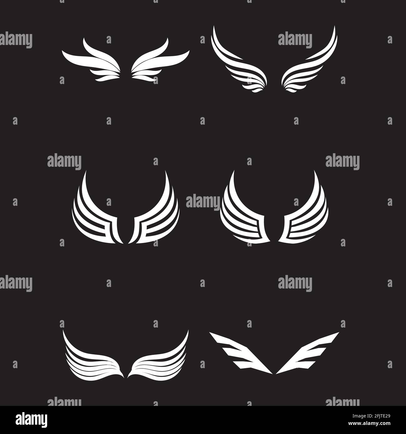 wings gold logo vector illustration template-vector Stock Vector Image ...