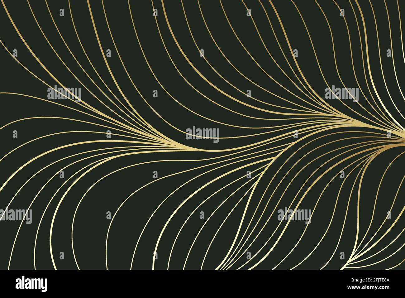 Golden emerald wallpaper. Abstract background. Gold line art texture