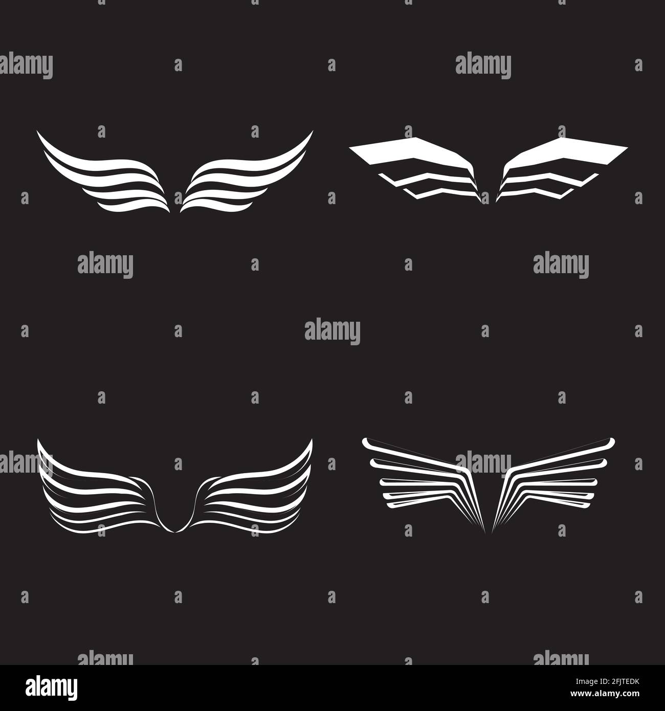 wings gold logo vector illustration template-vector Stock Vector Image ...