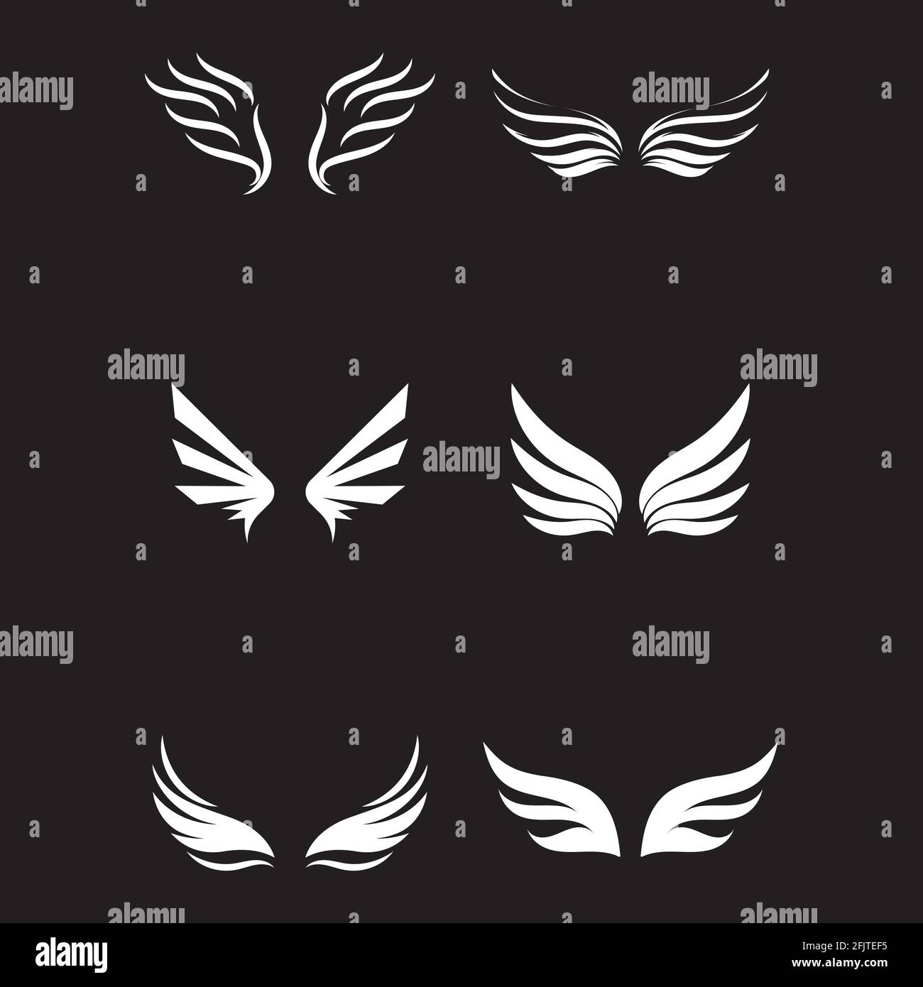 wings gold logo vector illustration template-vector Stock Vector Image ...