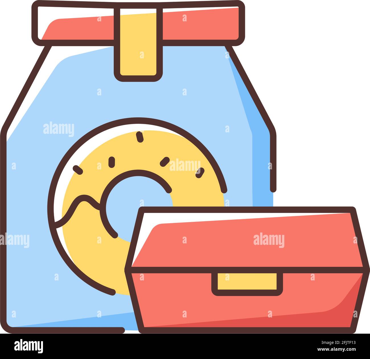 Take away food RGB color icon Stock Vector Image & Art - Alamy