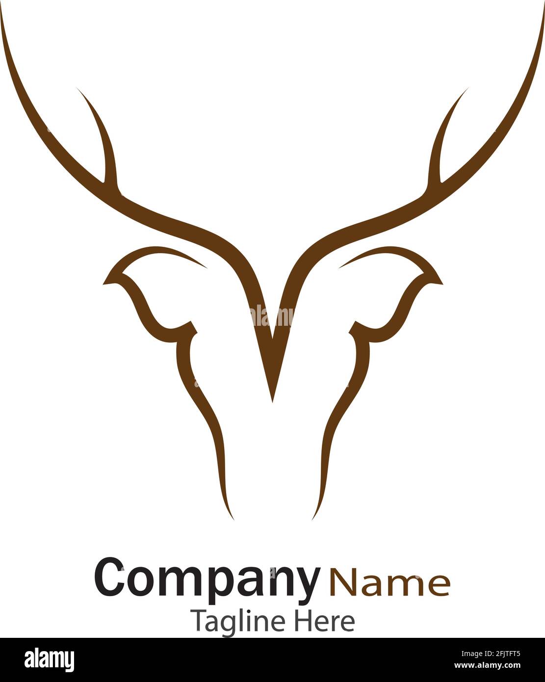 Deer head Logo Template vector icon illustration design Stock Vector