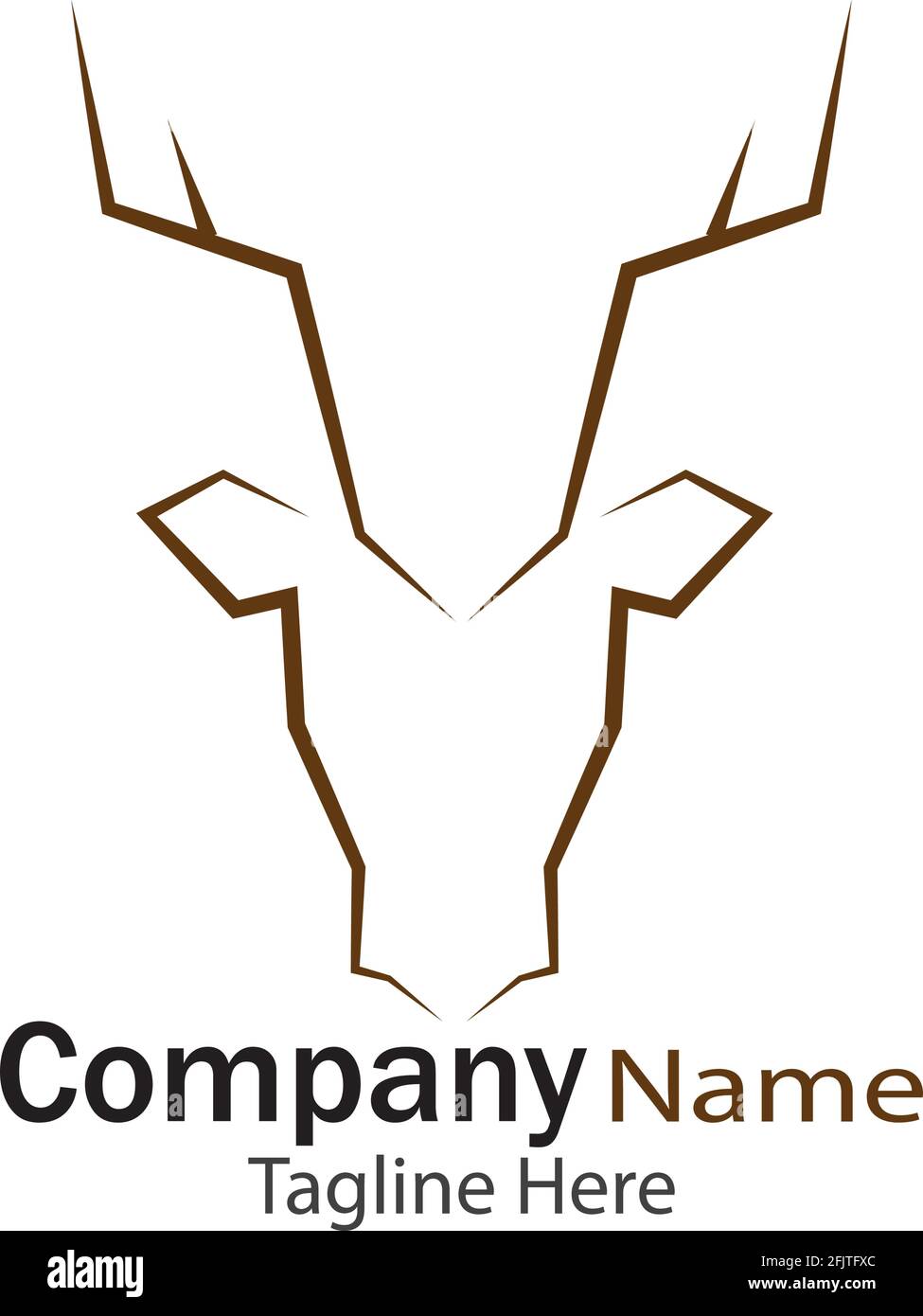Deer head Logo Template vector icon illustration design Stock Vector ...