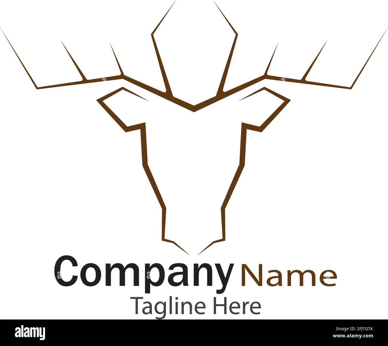 Deer head Logo Template vector icon illustration design Stock Vector