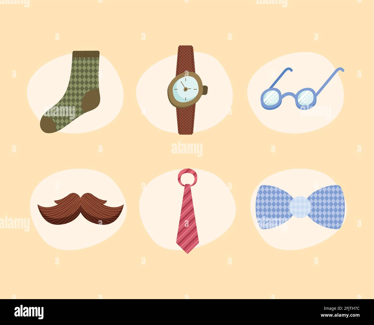 fathers day set six icons Stock Vector Image & Art - Alamy