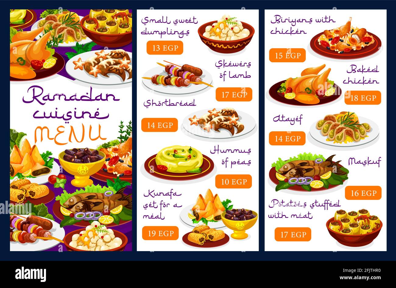 ramadan kareem food menu