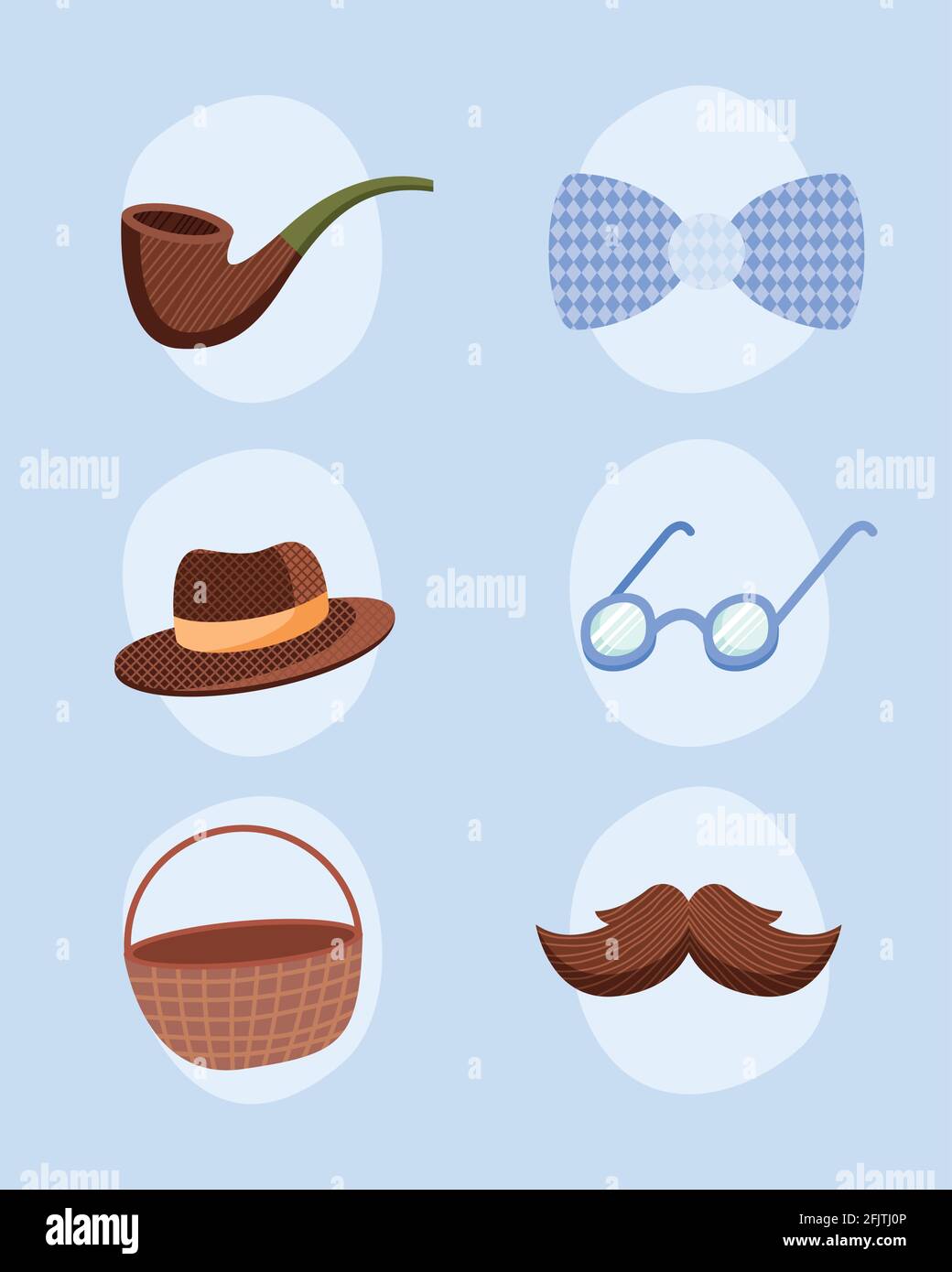 six fathers day set icons Stock Vector Image & Art - Alamy