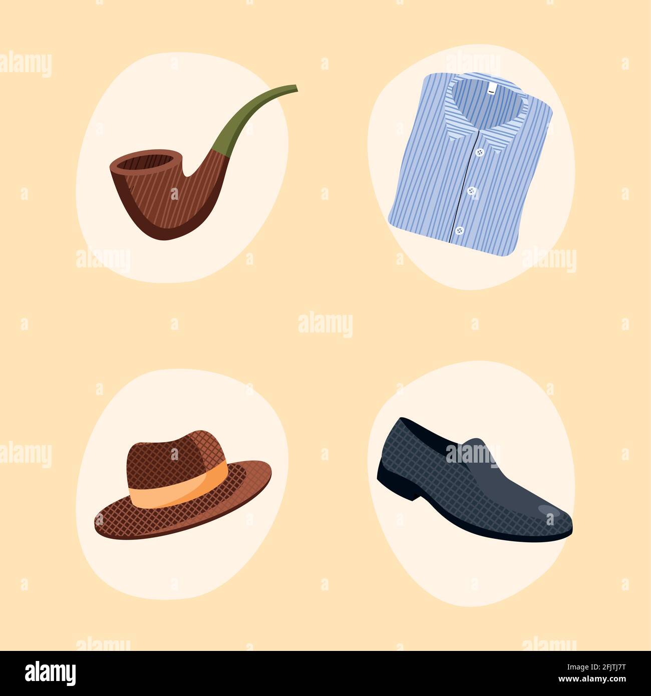 four fathers day set icons Stock Vector Image & Art - Alamy