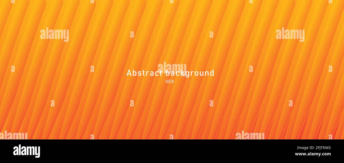 Abstract orange background, gradient diagonal striped texture, wallpaper presentation design horizontal cover Stock Vector