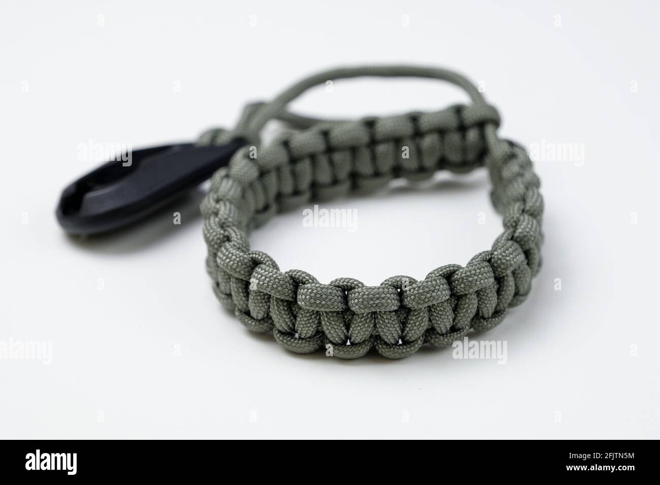 Hand made camera strap isolated on a white background Stock Photo