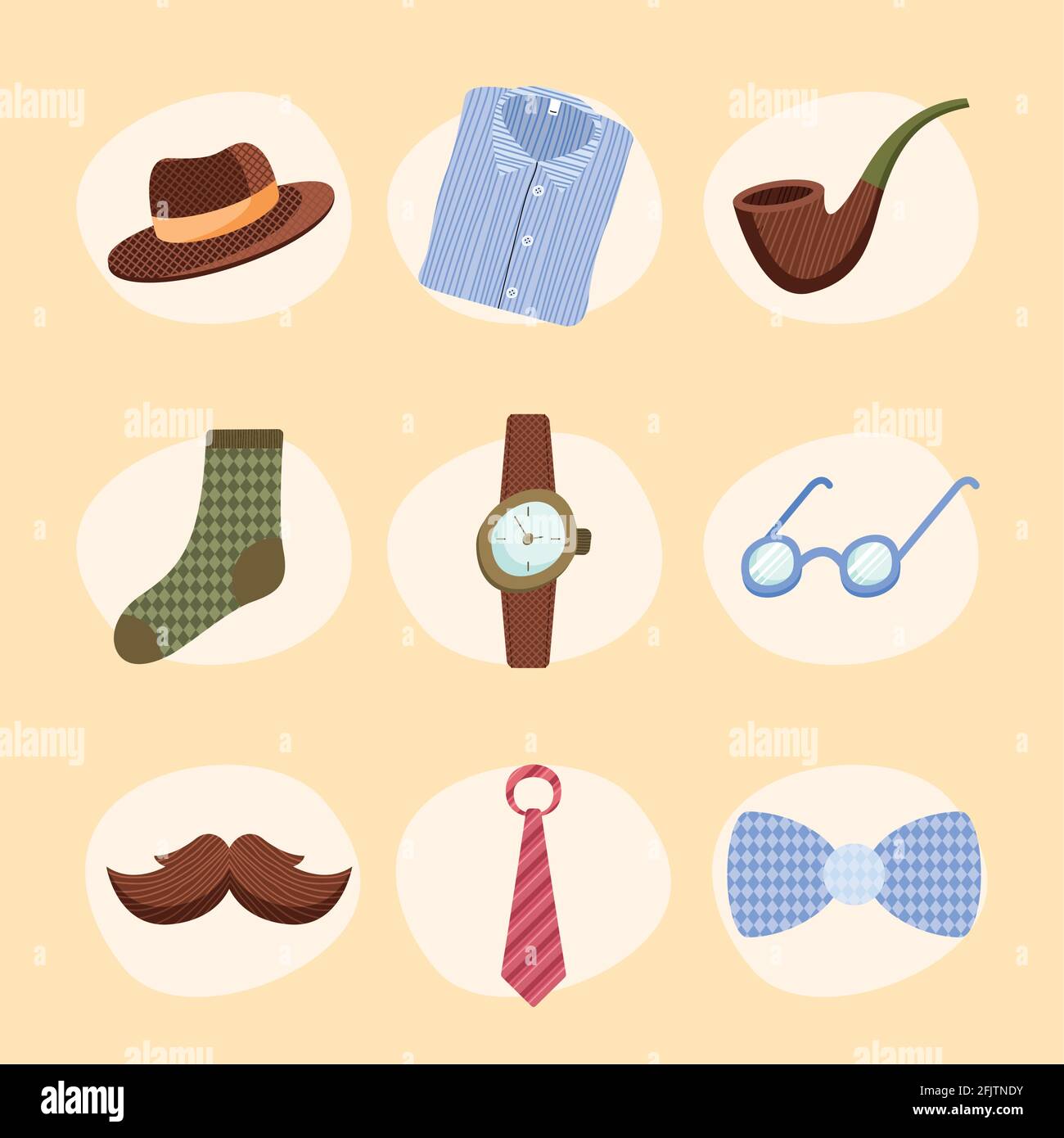 nine fathers day set icons Stock Vector Image & Art - Alamy
