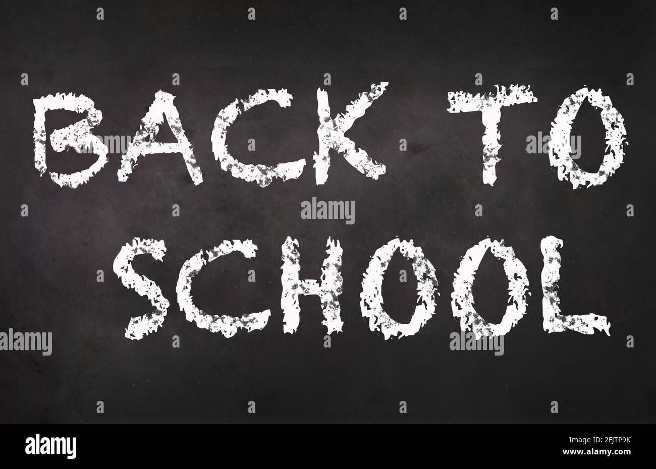 Back to School written with chalk on blackboard. 1st September concept. Chalboard inscription. Stock Photo