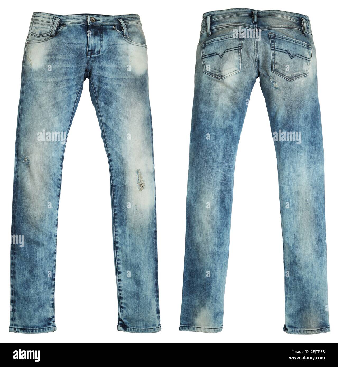 Front and back of jeans pants with clipping path Stock Photo - Alamy