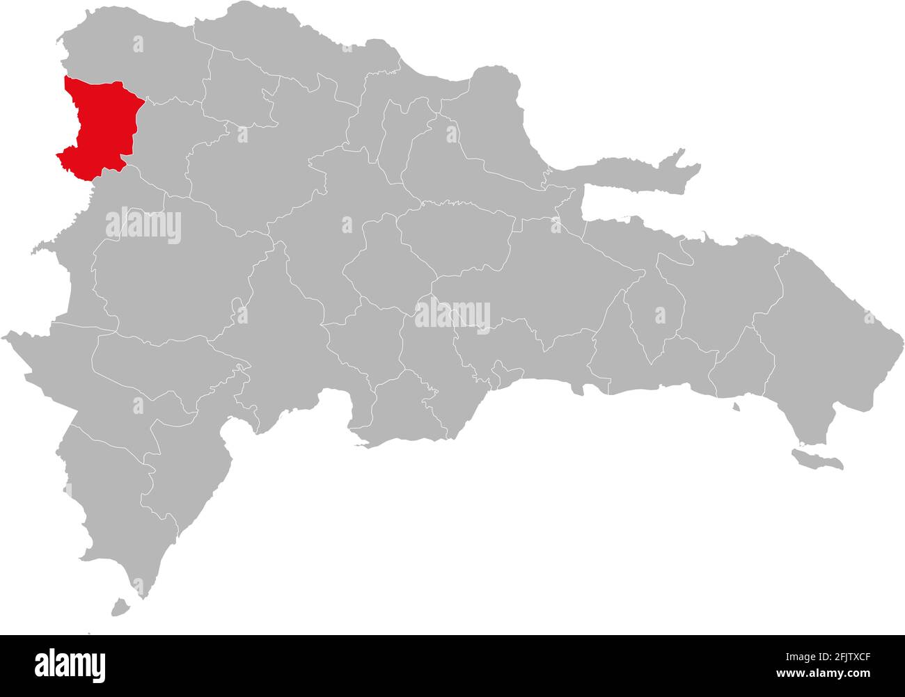 Dajabon Dominican Republic Map Dajabon Province Isolated Dominican Republic Map. Gray Background. Business  Concepts And Backgrounds Stock Vector Image & Art - Alamy