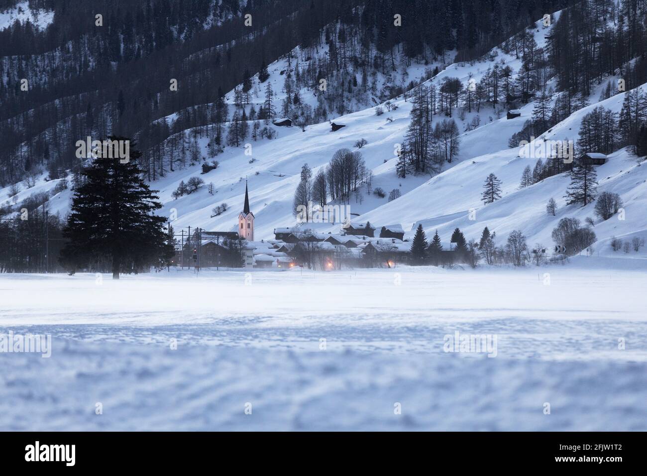 Switzerland, Canton of Valais, Obergoms, Ulrichen Stock Photo