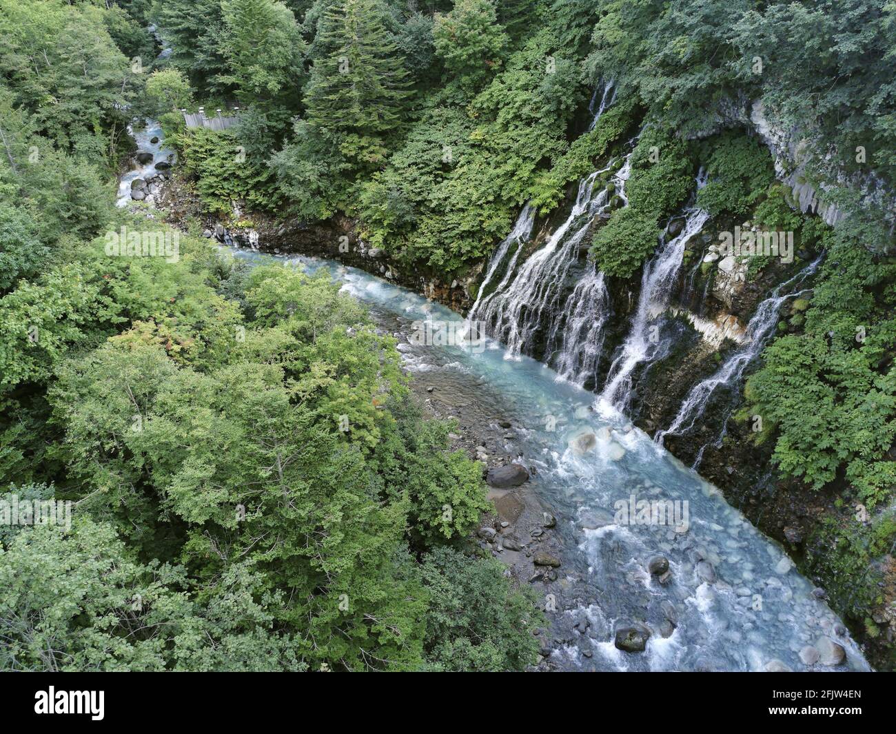 Japan, Hokkaido island, Kamikawa district, Biei, Shirogane, Shirahige