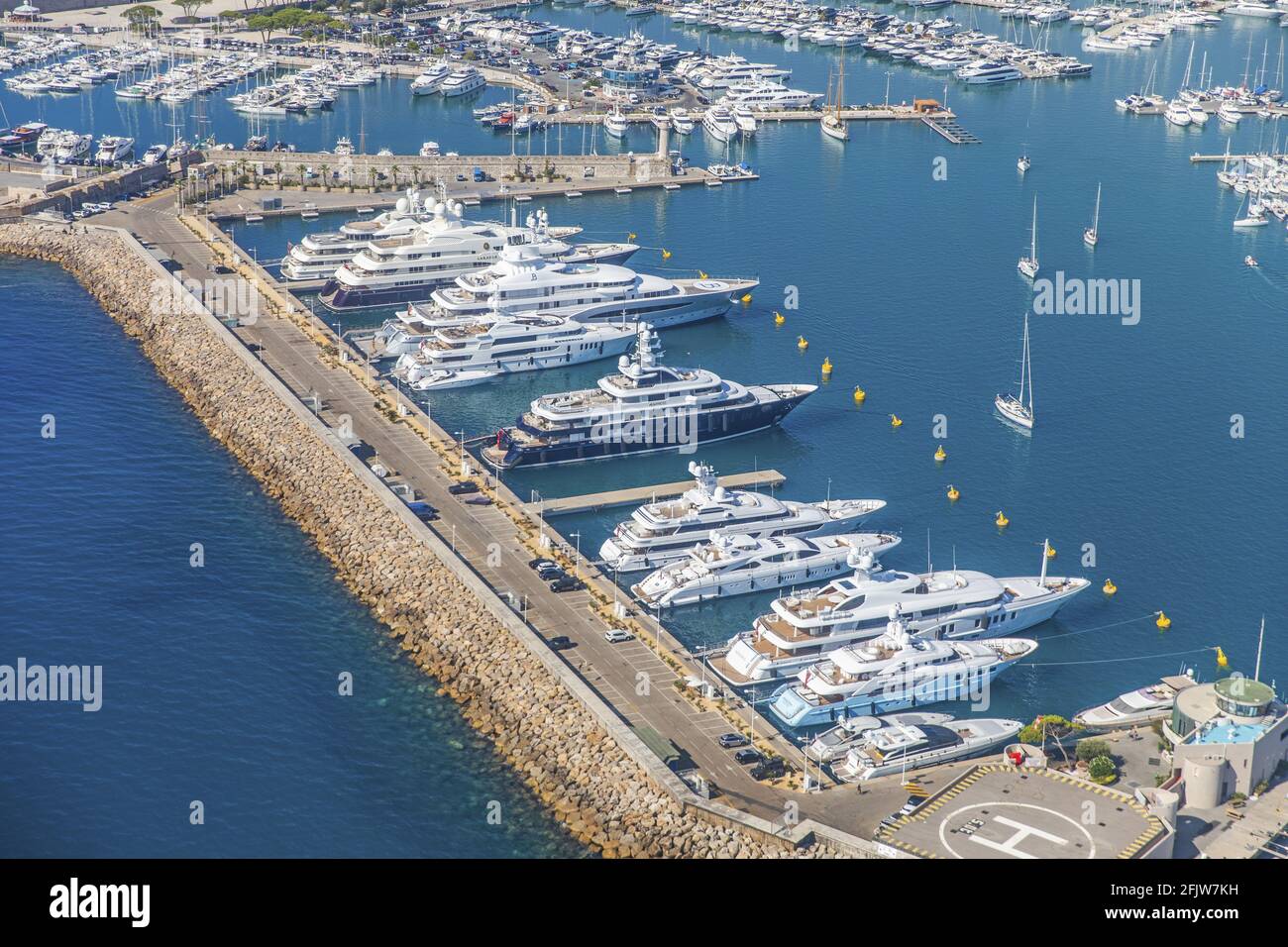 France, Alpes Maritimes, Antibes, Port Vauban (aerial view Stock Photo -  Alamy