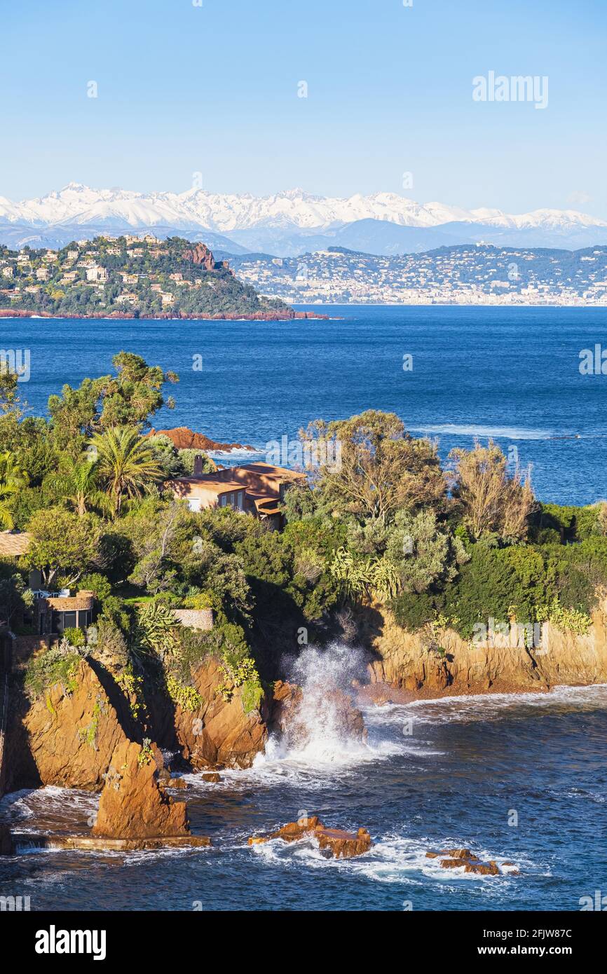 France, Var, SaintRaphael, Corniche d'Or or Corniche de l'Esterel, Pointe du Cap Roux, Cannes France, Var, SaintRaphael, Corniche d'Or or Corniche de l'Esterel, Pointe du Cap Roux, Cannes