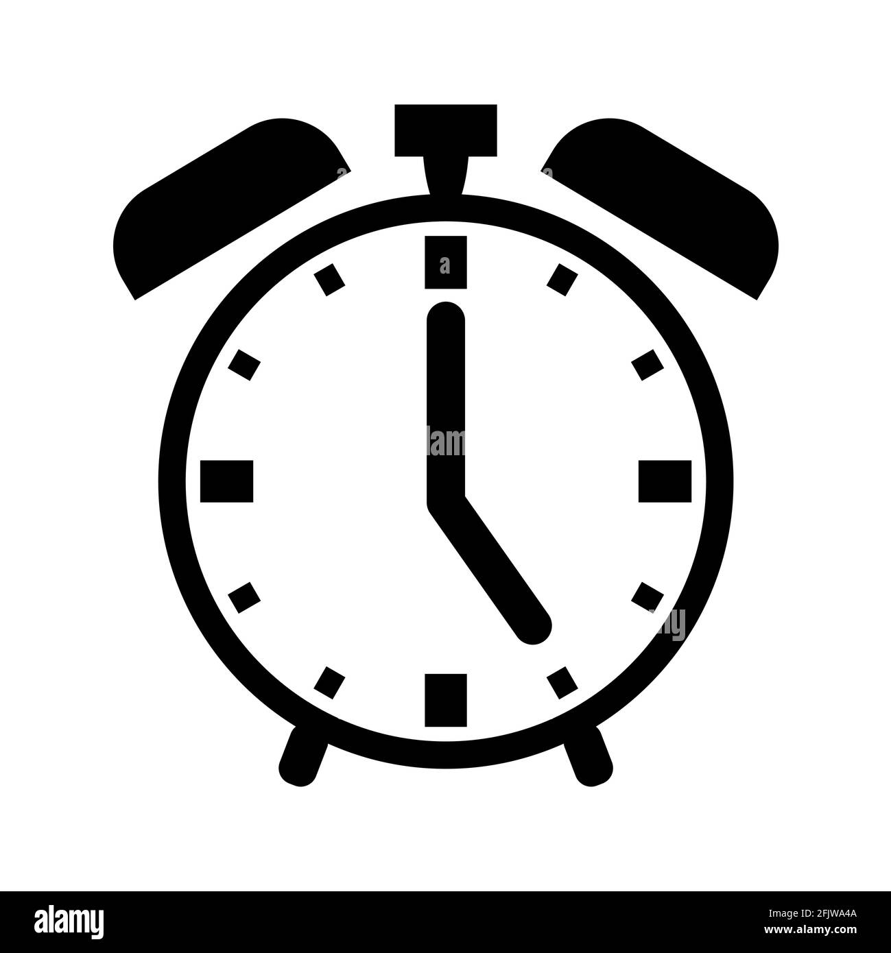 Modern alarm clock vector icon isolated on white background Stock ...