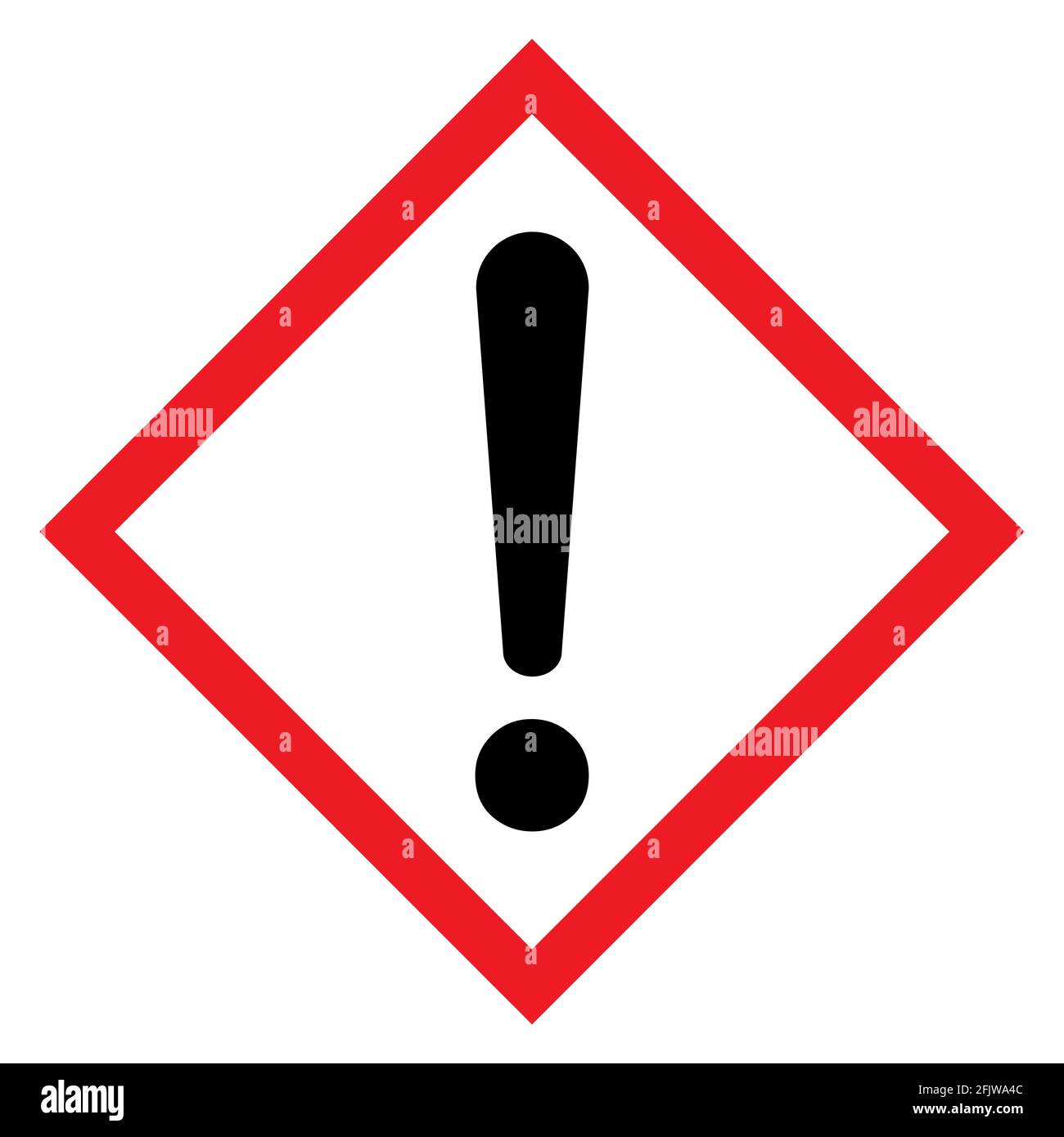 Exclamation mark flat design icon vector. Hazard warning attention sign ...